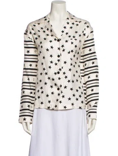 Pre-owned Louis Vuitton 2022 Silk Blouse In Neutral