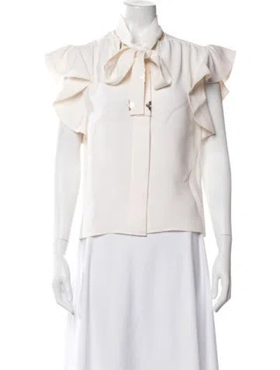 Pre-owned Louis Vuitton 2022 Silk Blouse In Neutrals