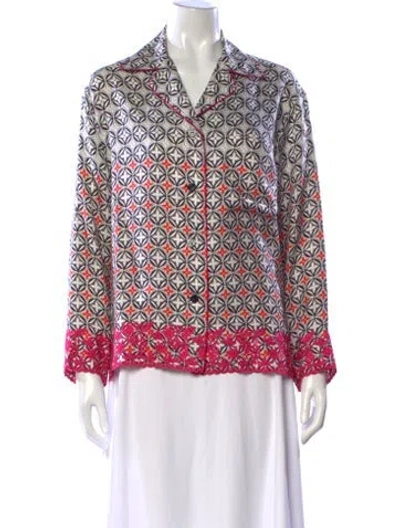 Pre-owned Louis Vuitton 2022 Silk Button-up Top W/ Tags In White