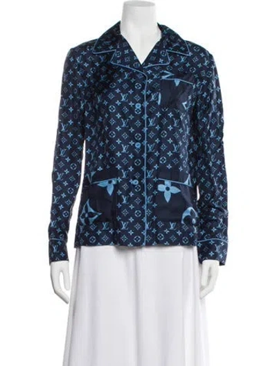 Pre-owned Louis Vuitton 2022 Silk Pajamas In Blue