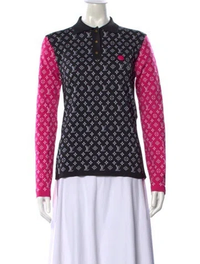 Pre-owned Louis Vuitton 2022 Silk Polo W/ Tags In Black