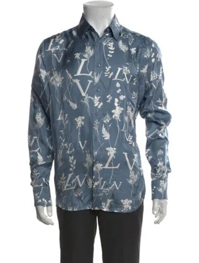 Pre-owned Louis Vuitton 2022 Silk Shirt In Blue