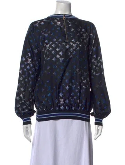 Pre-owned Louis Vuitton 2022 Silk Sweatshirt In Blue