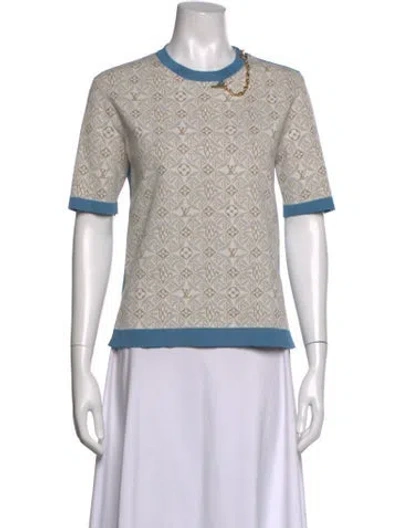 Pre-owned Louis Vuitton 2022 Silk Top In Neutrals