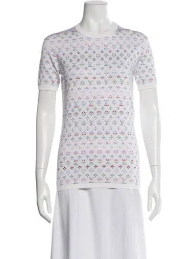 Pre-owned Louis Vuitton 2022 Silk T-shirt In Neutral
