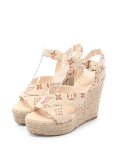Pre-owned Louis Vuitton 2022 Starboard Espadrille Sandals In Neutrals