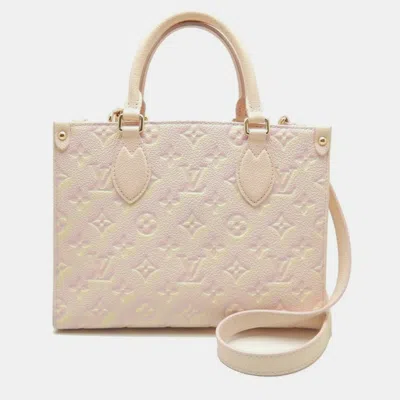 Pre-owned Louis Vuitton 2022 Stardust Monogram Empreinte Onthego Pm Tote In Pink