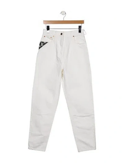 Pre-owned Louis Vuitton 2022 Straight Leg Jeans In White