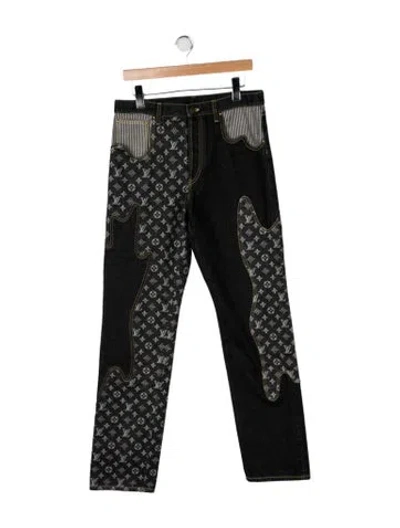 Pre-owned Louis Vuitton 2022 Straight-leg Jeans In Black