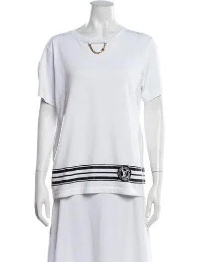 Pre-owned Louis Vuitton 2022 Striped T-shirt In White