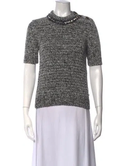 Pre-owned Louis Vuitton 2022 Tweed Pattern Sweater In Grey