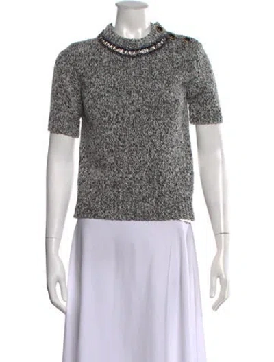 Pre-owned Louis Vuitton 2022 Tweed Sweater In Neutrals