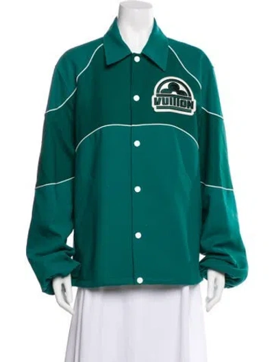 Pre-owned Louis Vuitton 2022 Varsity Coach Jacket In Green