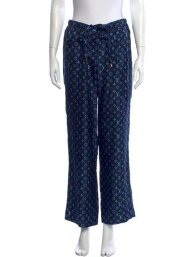 Pre-owned Louis Vuitton 2022 Wide Leg Pants In Blue