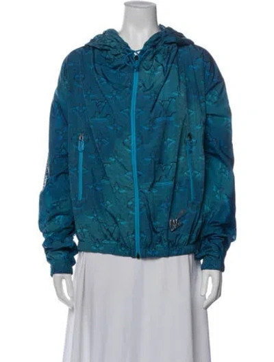 Pre-owned Louis Vuitton 2022 Windbreaker Denim Jacket In Blue
