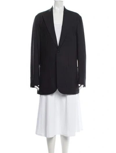 Pre-owned Louis Vuitton 2022 Wool Blazer In Blue
