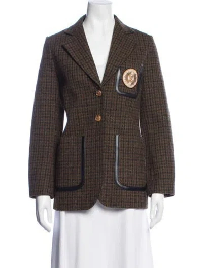 Pre-owned Louis Vuitton 2022 Wool Blazer In Brown