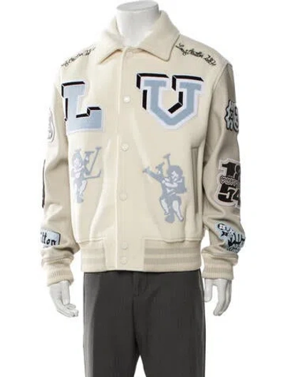 Pre-owned Louis Vuitton 2022 Wool Bomber Jacket In Neutrals