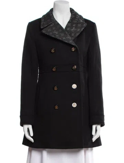 Pre-owned Louis Vuitton 2022 Wool Peacoat In Black