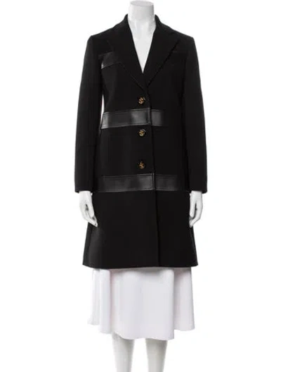 Pre-owned Louis Vuitton 2022 Wool Peacoat In Black