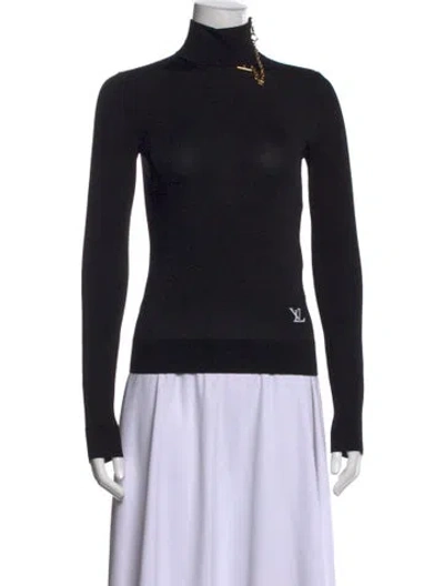 Pre-owned Louis Vuitton 2022 Wool Top In Black