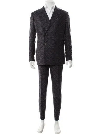 Pre-owned Louis Vuitton 2022 Wool Two-piece Suit In Blue