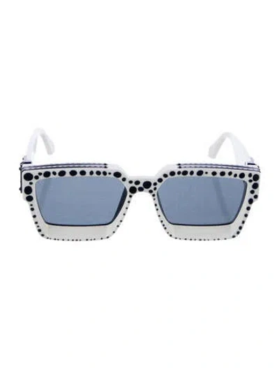 Pre-owned Louis Vuitton 2022 X Yayoi Kusama 1.1 Millionaires Square Sunglasses In White