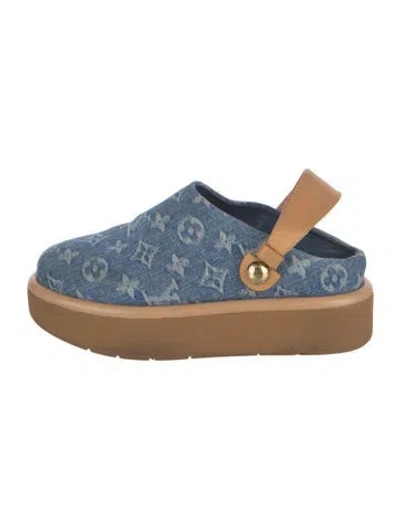 Pre-owned Louis Vuitton 2023 Aspen Platform Mules In Blue