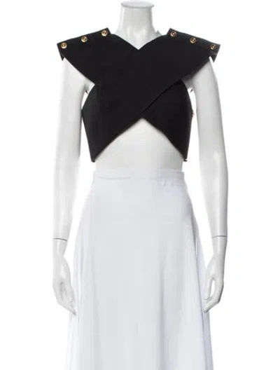 Pre-owned Louis Vuitton 2023 Asymmetrical Crop Top W/ Tags In Black/white