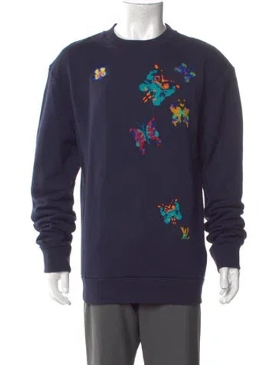 Pre-owned Louis Vuitton 2023 'butterfly' Sweatshirt In Blue