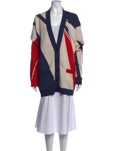 Pre-owned Louis Vuitton 2023 Colorblock Pattern Sweater In Blue