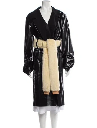 Pre-owned Louis Vuitton 2023 Colorblock Pattern Trench Coat In Black