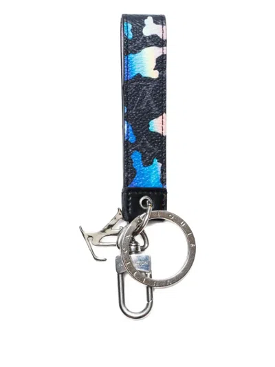 Pre-owned Louis Vuitton 2023 Dragonne Damier Spray Leather Key Holder In Black