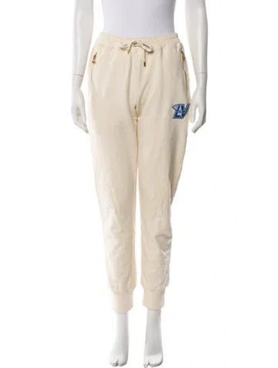 Pre-owned Louis Vuitton 2023 Embroidered Accent Sweatpants In Neutral