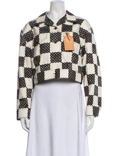 Pre-owned Louis Vuitton 2023 Floral Print Bomber Jacket In Neutral