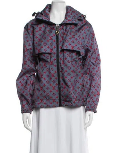 Pre-owned Louis Vuitton 2023 Floral Print Jacket W/ Tags In Blue