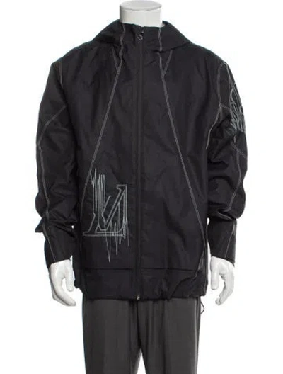 Pre-owned Louis Vuitton 2023 Frequency Windbreaker W/ Tags In Black