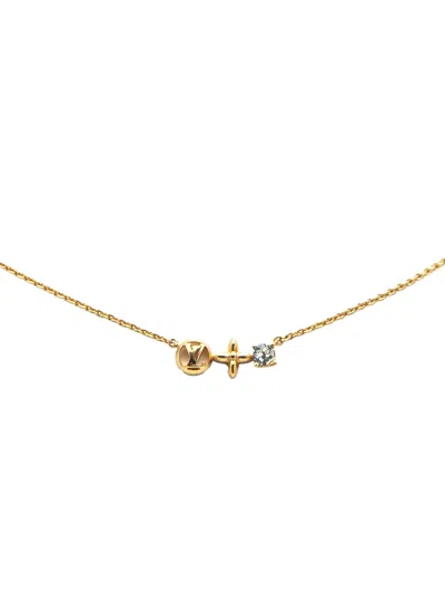 Pre-owned Louis Vuitton 2023 Gold Plated Petit Louis Necklace Costume Necklace