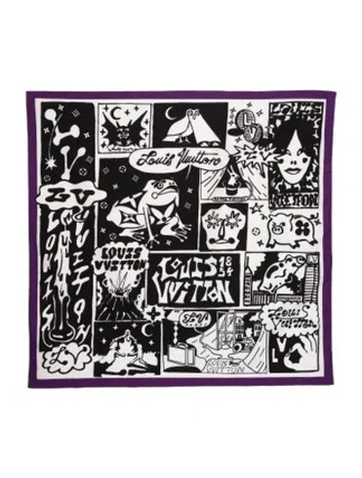 Pre-owned Louis Vuitton 2023 Graphic Print Bandana In White
