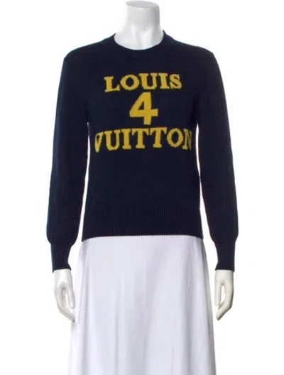 Pre-owned Louis Vuitton 2023 Graphic Print Sweater In Blue