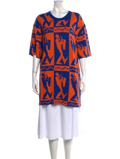 Pre-owned Louis Vuitton 2023 Graphic Print Sweater W/ Tags In Orange