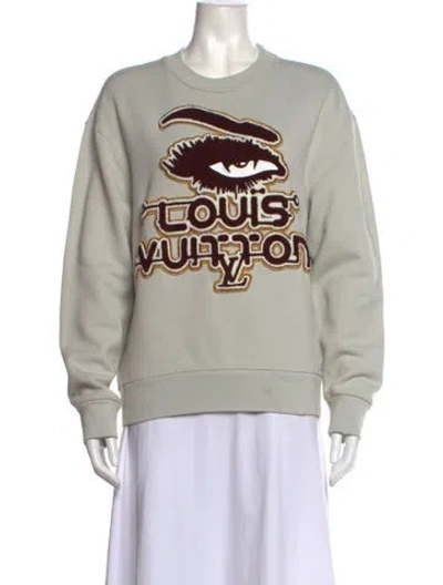 Pre-owned Louis Vuitton 2023 Graphic Print Sweatshirt In Neutrals