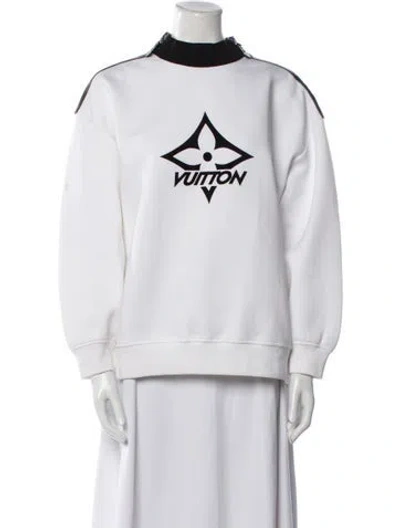 Pre-owned Louis Vuitton 2023 Graphic Print Sweatshirt In White