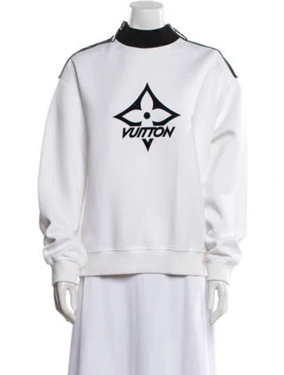 Pre-owned Louis Vuitton 2023 Graphic Print Sweatshirt In White