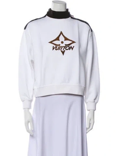 Pre-owned Louis Vuitton 2023 Graphic Print Sweatshirt In White