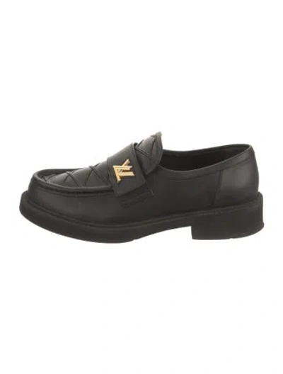 Pre-owned Louis Vuitton 2023 Leather Loafers In Black