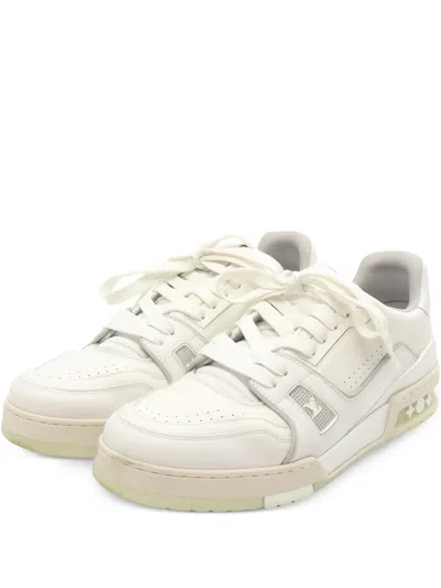 Pre-owned Louis Vuitton 2023 Leather Sneakers In White
