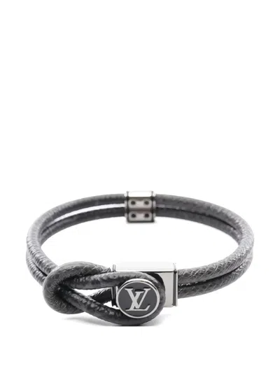 Pre-owned Louis Vuitton 2023 Loop It Logo-detail Bracelet In Silver