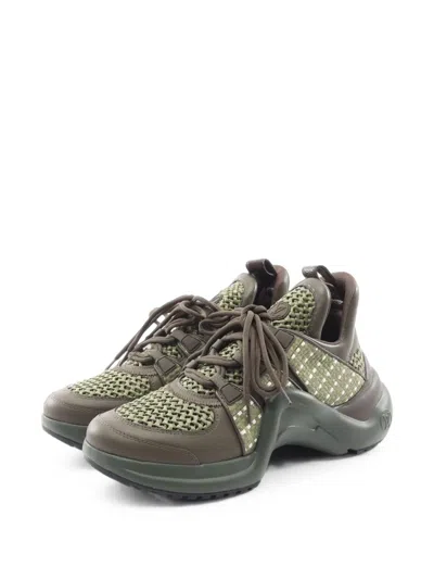 Pre-owned Louis Vuitton 2023 Lv Archlight 2.0 Round-toe Low-top Sneakers In Green