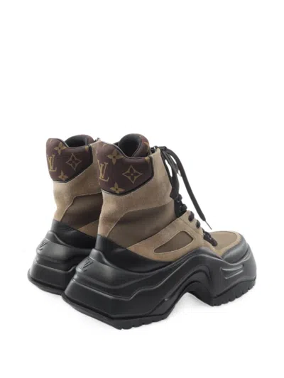 Pre-owned Louis Vuitton 2023 Lv Arclight Line Boots In Brown
